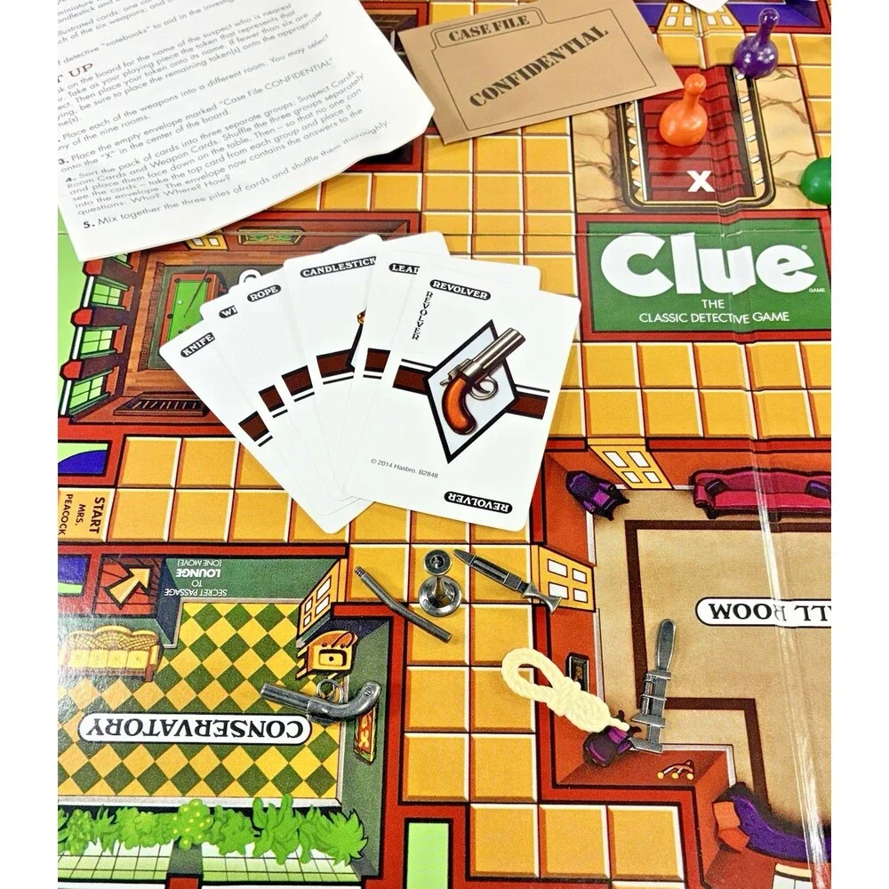 Hasbro CLUE Classic Detective Game Retro Series 1986 Edition Board Game Complete - Picture 5 of 13